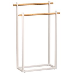 Tendance SAMOSTOJEĆI PRAVOKUTNI DRŽAČ RUČNIKA SA 2 PREČKE, BIJELI/BAMBOO Cijene