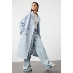 Trendyol Baby Blue Oversize Wide Cut Plush Coat Cijene
