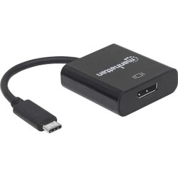 Manhattan USB / DisplayPort Adapter [1x USB 3.1 muški konektor AC - 1x Ženski konektor DisplayPort] Crna Kodiran u boji, Fleksibilan, Zašt Cijene