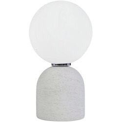 YES EVERYDAY Siva keramična namizna svetilka s steklenim senčilom (višina 22 cm) Jael – Cene