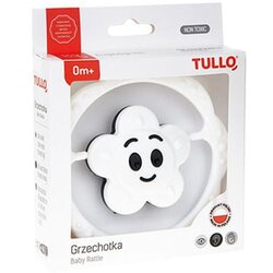 TULLO zvečka cvijetić sa osmijehom crno-bijela Cene