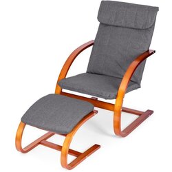 Modern Home stolica za ljuljanje sa naslonom za noge walnut Cene