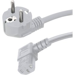 Hawa Priključni kabel za hladne naprave [ varnostni vtič - IEC vtičnica C13] sivi 2 m 1008237, (20414248) Cene