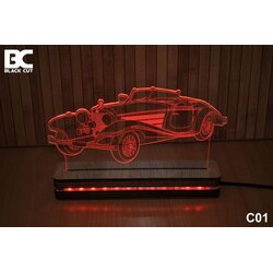 Black Cut 3D Lampa jednobojna - Oldtimer ( C01 ) Cene