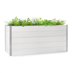 Blumfeldt Nova Grow, vrtni cvjetnjak, 195 x 91 x 100 cm, WPC, izgled drveta, bijeli Cijene