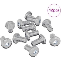 vidaXL Zaklepni vijak Enobarvno 12 pcs srebrna M6 x 12 mm Jeklo, (5000163928) Cene