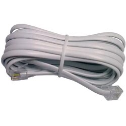 Cabletech telefonski kabel , ploščati, 15 m, bel Cene