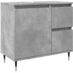 Maison Chic kopalniška omarica - kopalniški kabinet betonsko siva 65x33x60 cm inženirski les, (21794885) Cene