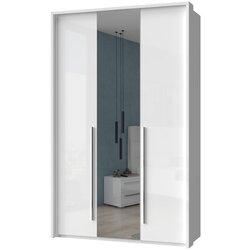 Jela Jagodina jela plakar sa jednim ogledalom P3A-1OG/PN - kolekcija piano - kristalno bela/kristalno bela hg lak - 142x226x60 cm Cene