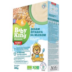 BABY KING Organic sedam žitarica sa mlekom, 200gr Cene