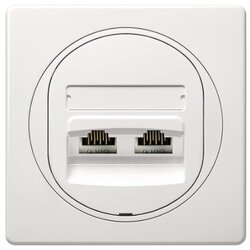 Aling Conel priključnica komunikacijska 2xRJ45 Cat 6 UTP, bela Cene