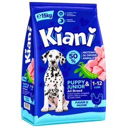 Kiani Suva hrana za pse, Puppy Junior, Piletina i govedina, 15 kg Cene
