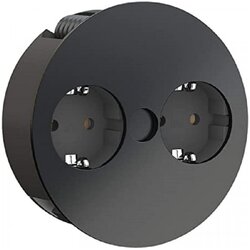 Boschmann BAC-TWIST vgradna vtičnica mat črna za kuhinjski pult 2x220V 931.150 Cene