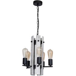  Luster GERA 5xE27/60W/230V crna Cene