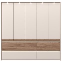 Jela plakar P54/IC - kolekcija invictus - kašmir mat lak/tobacco/kašmir - 232X226X60 cm Cene