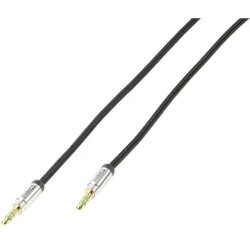 Vivanco Utičnica Audio Priključni kabel [1x 3,5 mm banana utikač - 1x 3,5 mm banana utikač] 0.5 m Crna Cene