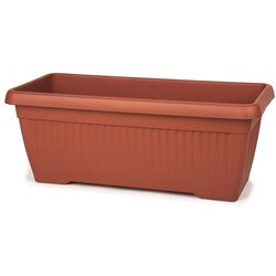 Plana plastična žardinjera Mediteran (Vanjska dimenzija (D x Š x V): 60 x 32 x 26 cm, Plastika, Terakota) Cene