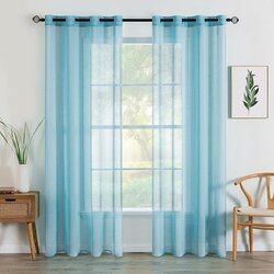 MIULEE polprosojne zavese z obročki – set 2, 140 × 145 cm Cene