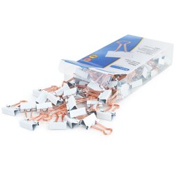 Rapesco Foldback sponke 19mm bela/rose gold 80/1 1508, (20378450) Cene