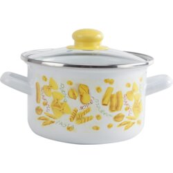 Interos emajlirana šerpa sa poklopcem 22 cm merica macaron - 13380 Cene
