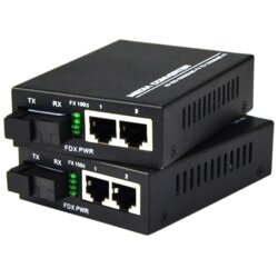 Par media converter Dual fiber 10/100/1000Mbps (2 SFP modula) Cene