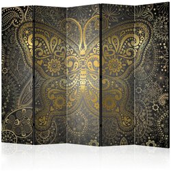 Artgeist Paravan Golden Butterfly I, 5-Delni, Dvostranski Cene