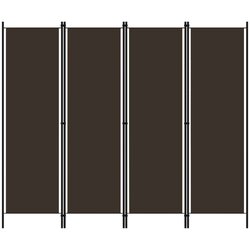 vidaXL Sobna pregrada s 4 panela smeđa 200 x 180 cm Cijene