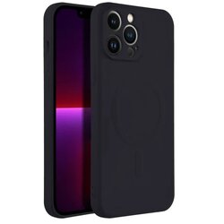 Silicone Mag Cover compatible with MagSafe maska za IPHONE 13 PRO MAX black Cene