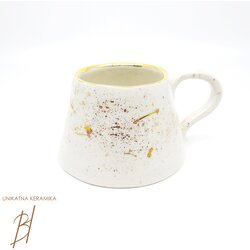 BH Unikatna Keramika Snowflake« skodelica za cappucino/ BELO- ZLATA Cene