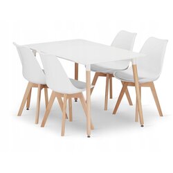  Garnitura pravokutni stol ADRIA 120x80 bijela + 4 MARK bijele stolice Cijene
