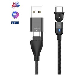 En-Tron USB kabel 2v1, USB-A/USB-C/USB-C, 1m, A43 Cene