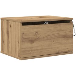 vidaXL Noćni ormarić s LED-om zidna montaža umjetni hrast 50x36x30 cm Cijene