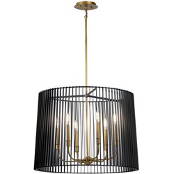Quintiesse QN-LINARA-6P-BK - Luster na šipci LINARA 6xE14/60W/230V crna/zlatna Cene
