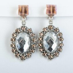 Branic Jewelry Minđuše sa kristalima u boji srebra Rosie Cene