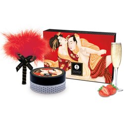 Shunga Edible Massage Powder Kit Strawberry Cene