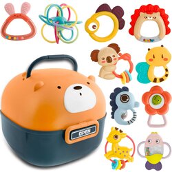 Ricokids Rattles in a Box RK-738 - 10 Colorful Sensory Toys for Infants, (21740793) Cene