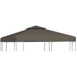 vidaXL Streha za paviljon 2-delna 310 g/m² 3x3 m taupe, (20580616) Cene