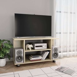 TV ormarić s kotačima boja hrasta sonome 80x40x45 cm drveni Cijene