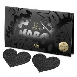 Bijoux Indiscrets Naljepnice za bradavice - Flash Heart, crne Cene