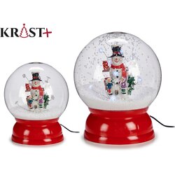 KRIST+ snežna kugla sa sneškom crvena Cene