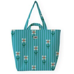 Lori Barcelona Naramna torba Stripe Bloom - Blue Flowers Modra Cene