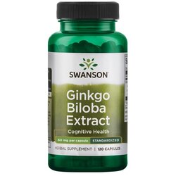 Swanson Ginkgo Biloba ekstrakt 60 mg (120 kapsula) Cene