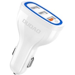 Dudao Avtopolnilec 3x USB Quick Charge 3.0 QC3.0 2.4A 18W bel, (21580807) Cene