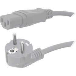 Hawa Priključni kabel za hladne naprave [ varnostni vtič - IEC vtičnica C13] sivi 5 m 1008235, (20414194) Cene