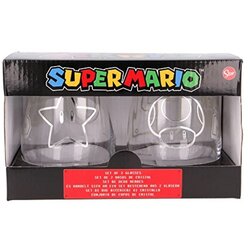 STOR Set 2 steklenih kozarcev 510 ML Super Mario, kristalno, večbarvno, 2 kosi (1 paket), (20837373) Cene