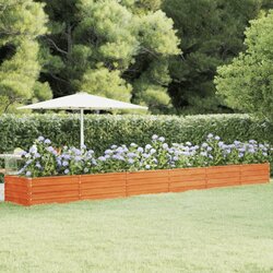 vidaXL Povišena vrtna gredica boja hrđe 600 x 80 x 45 cm čelik COR-TEN Cijene