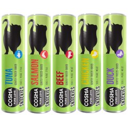 Cosma Snackies poskusni miks 76 g, 5 sort (piščanec, tuna, raca, losos in govedina) Cene