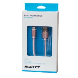 Eightt Kabel osemt USB strele 1M Trenzado avtorice Nylon Rosa, (21090554) Cene