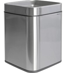 Maul 9502594 waste container Rectangular Stainless steel Black, Silver Cene