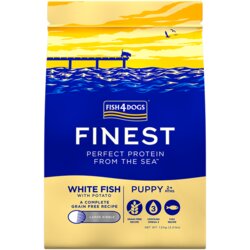 Fish4Dogs Finest White fish Puppy, Large Kibble - velike granule, bijela riba 1.5 kg Cene